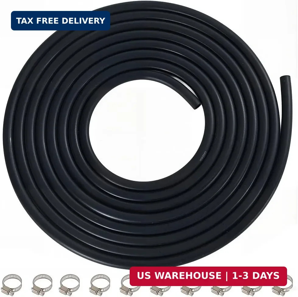 1/4 Fuel Line,rubber hose 1/4 Inch ID, Fuel Hose 10FT for Automotive (1/4&Prime; ID 10