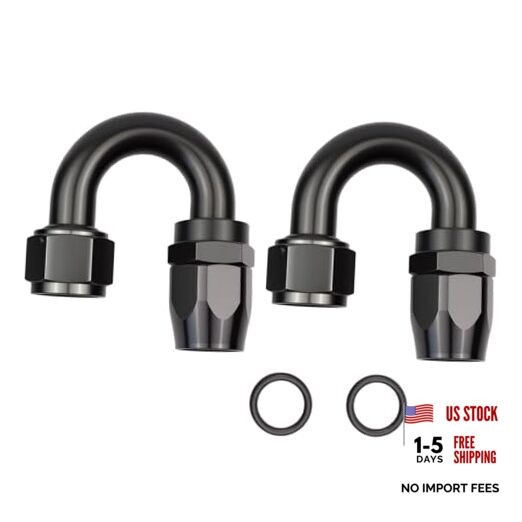 180 Degree Aluminum Swivel Hose End Fitting for Braided CPE Fuel 12AN 180Degree