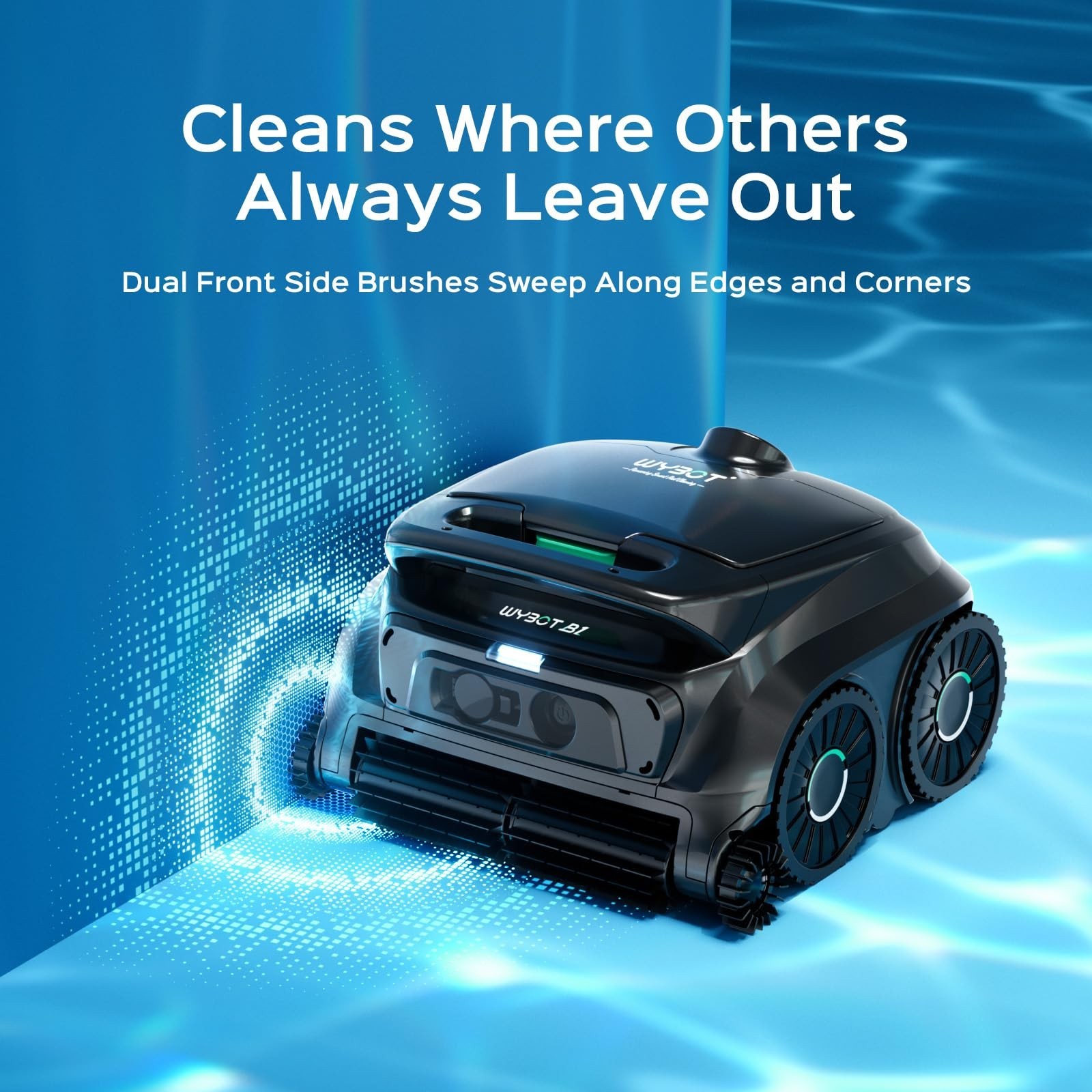 WYBOT B1 Robotic Pool Cleaner Cordless Wall & Waterline Cleaning Self-Parking