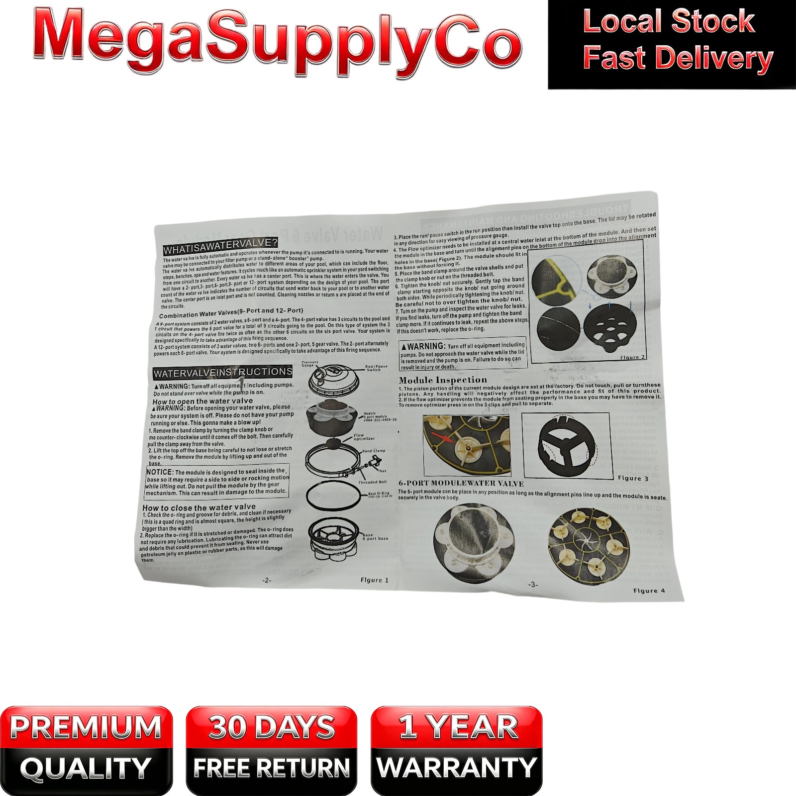 6-Port Module with Valve Shell O-Ring for Paramount Water Valve 004-302-4408-00