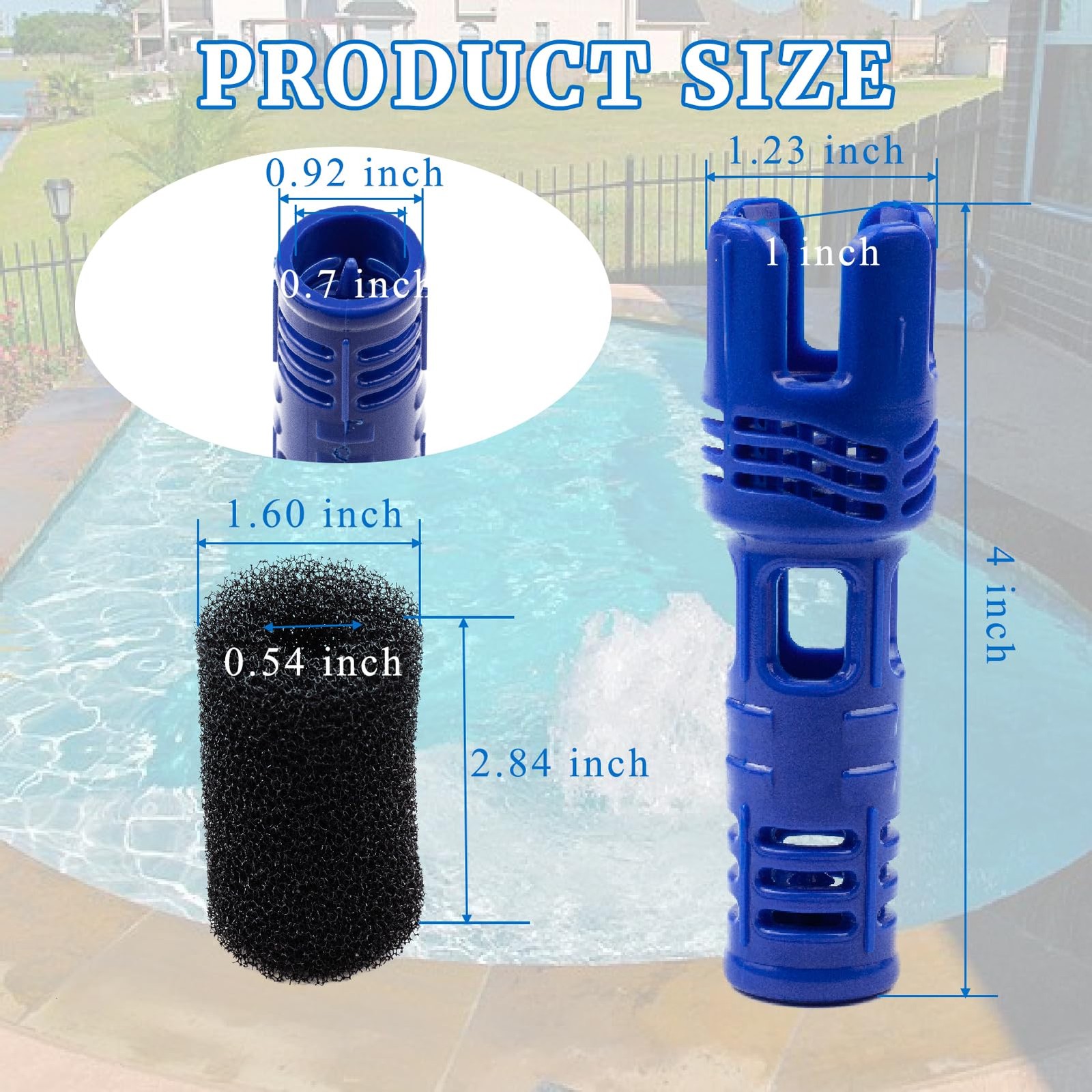 Pool Cleaner Sweep Hose Tail Scrubber and Prefilter Sponge Kit Fit for Polari…
