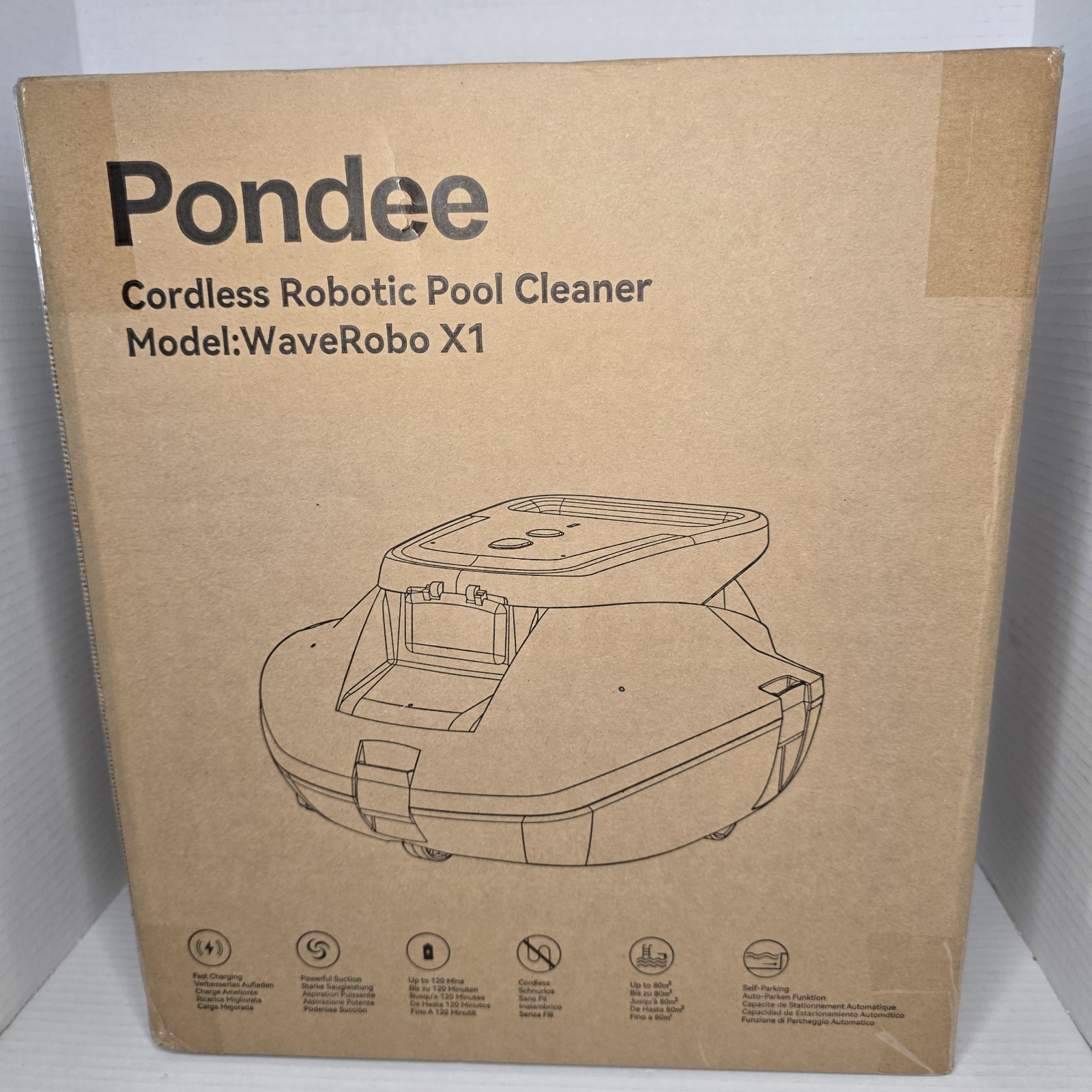 Pondee Cordless Robotic Pool Cleaner Model: WaveRobo X1 New!