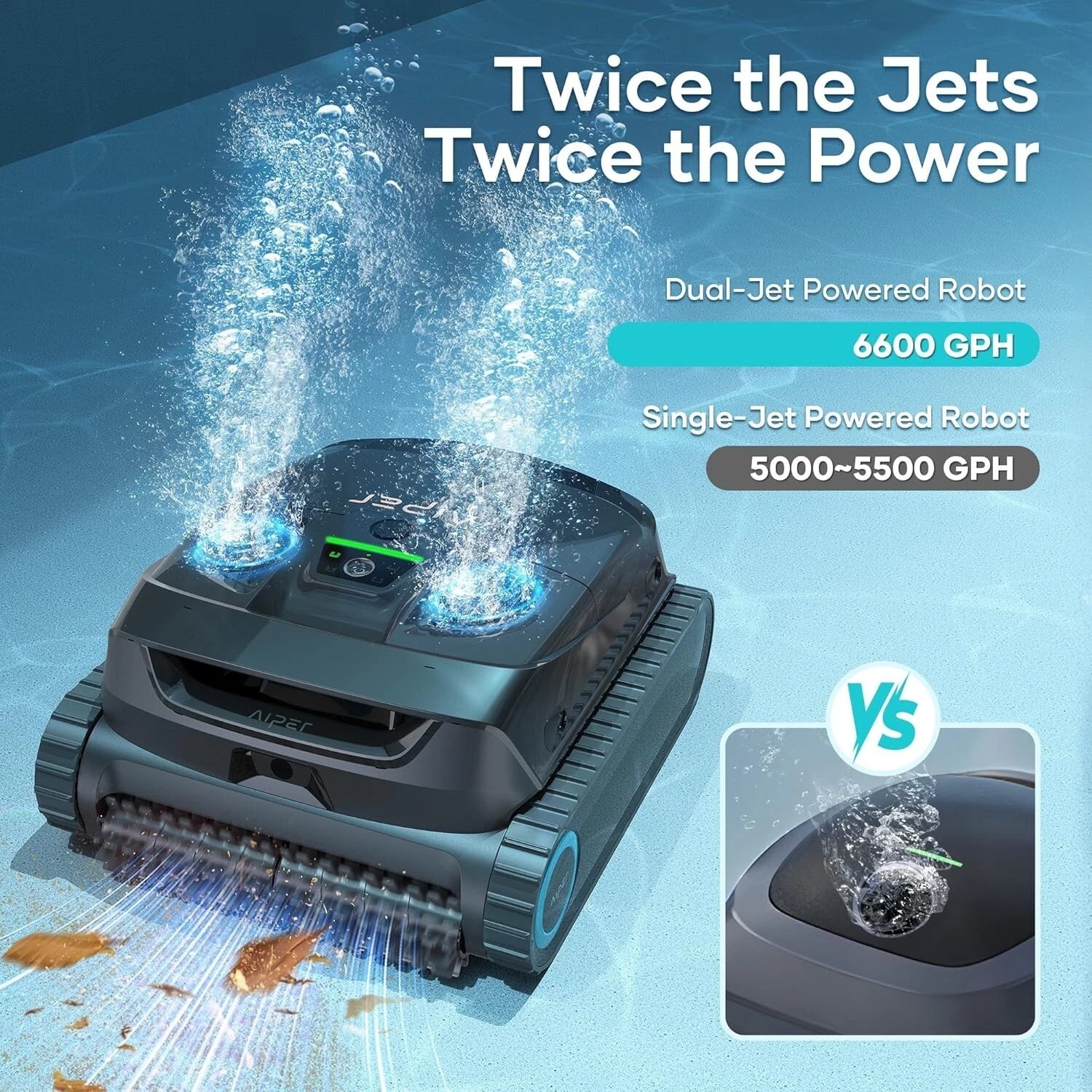AIPER Scuba X1 Cordless Robotic Pool Cleaner 6600 GPH High-Power Suction NEW