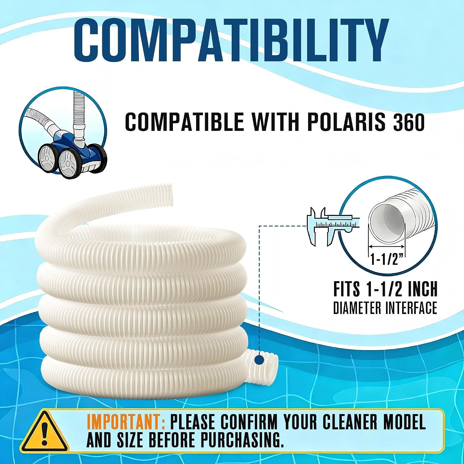 3 Pack Pool Cleaner Parts 9-100-3102 Compatible with Polaris 360, 6 FT Pool Clea