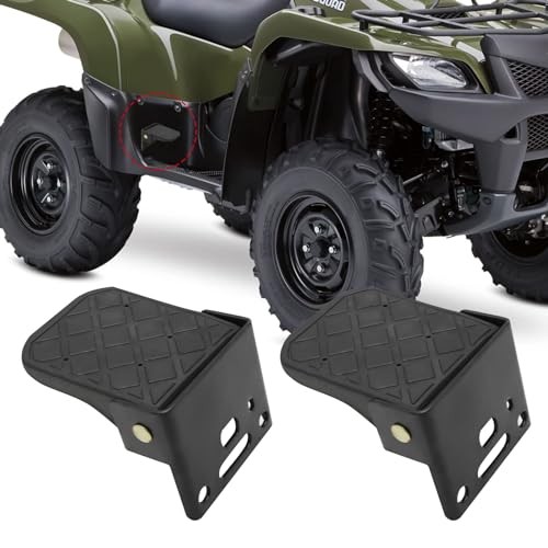 Four Wheeler Foot Pegs Pairs Metal and Non-Slip Tread ATV Foot Rests Kit Black