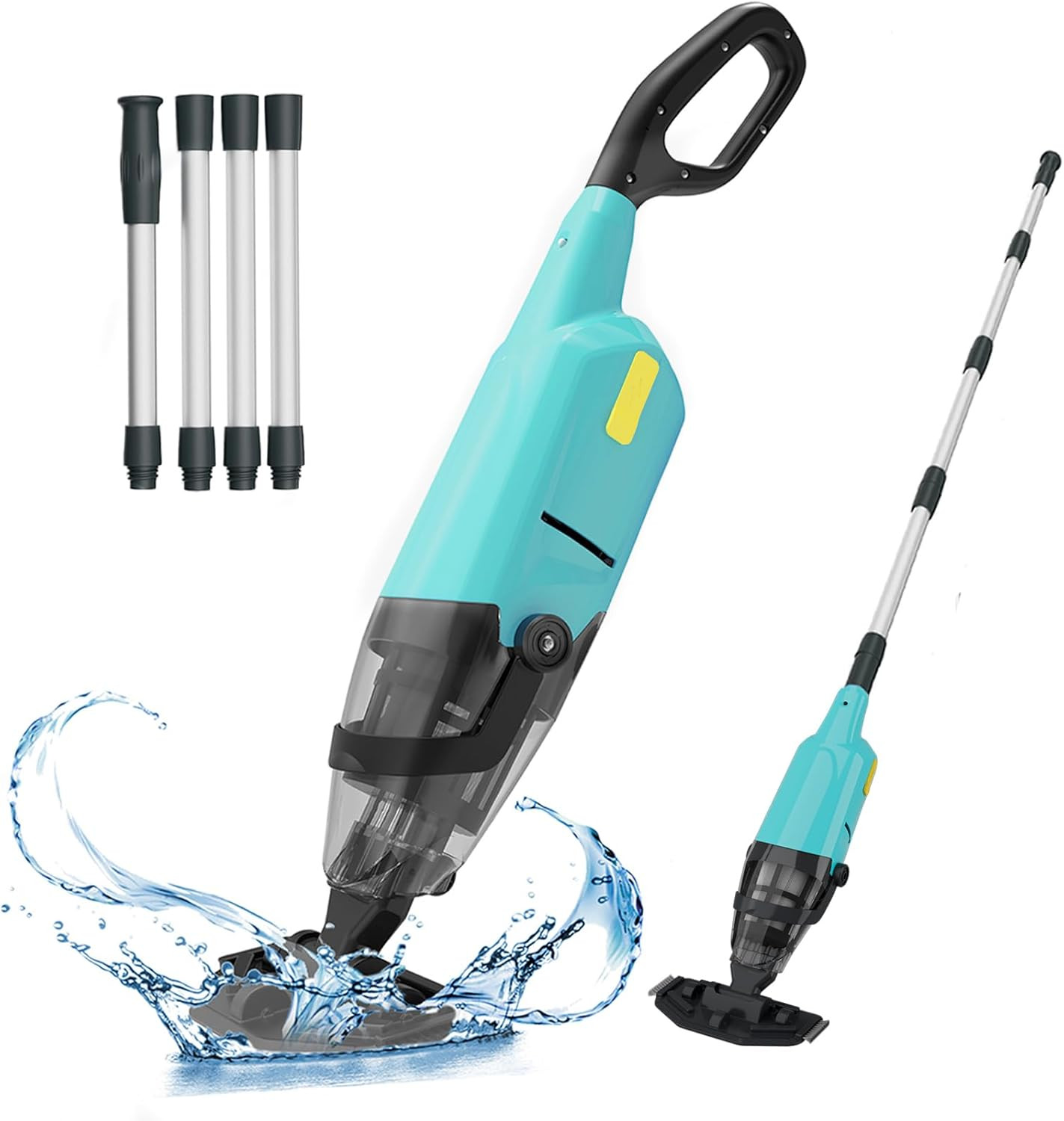 Pool Vacuum for above Ground Pool, Cordless Handheld Rechargeable Pool Cleaner w