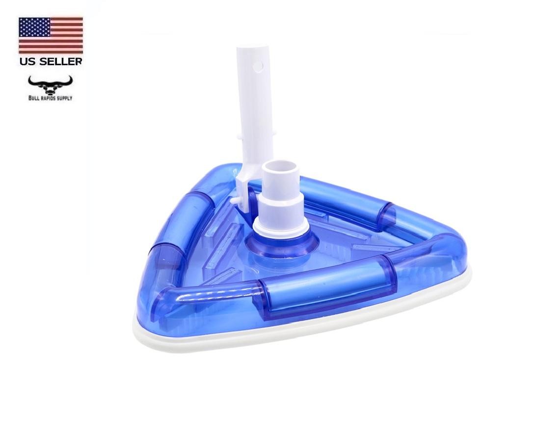 Weighted Clear Triangle Head Pool Vacuum Swivel Fitting 1-1/4&Prime; & 1-1/2&Prime; Hose Fit