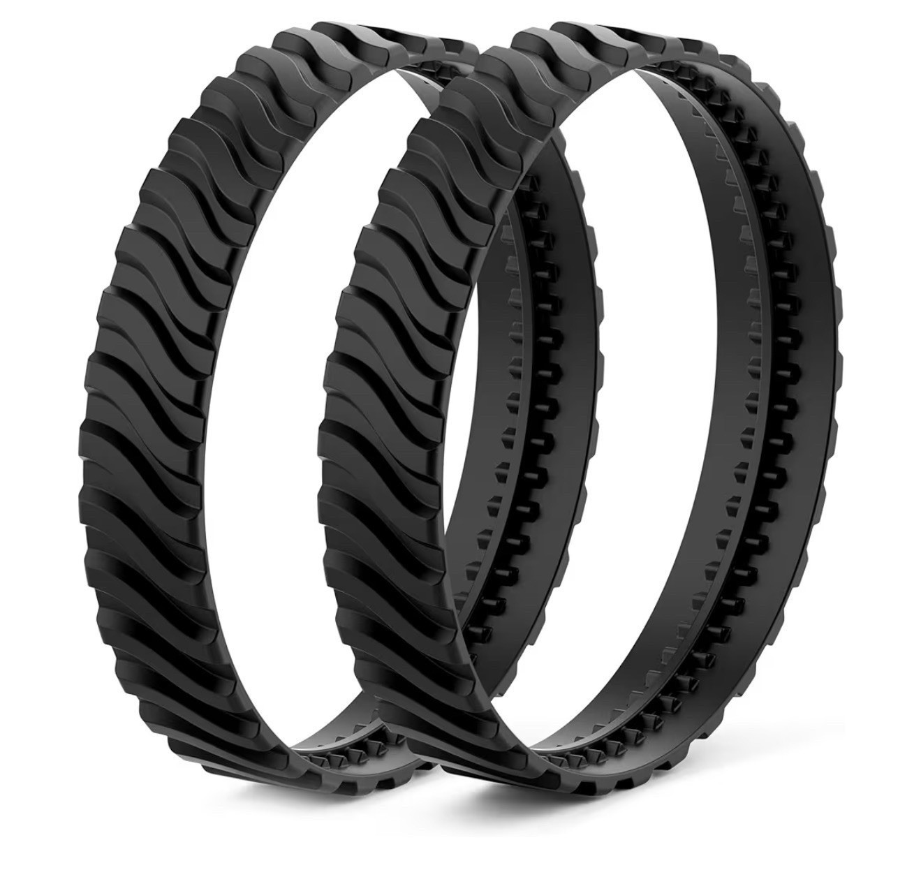 muscccm Pool Cleaner Replacement Wheels, 2-Pack Black Rubber Round