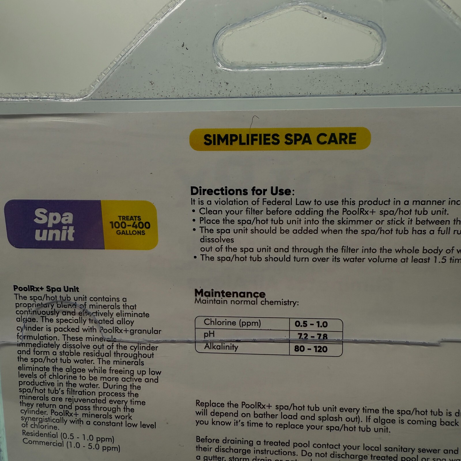 PooI RX+ Worldwide spa unit 100-400 gallons.