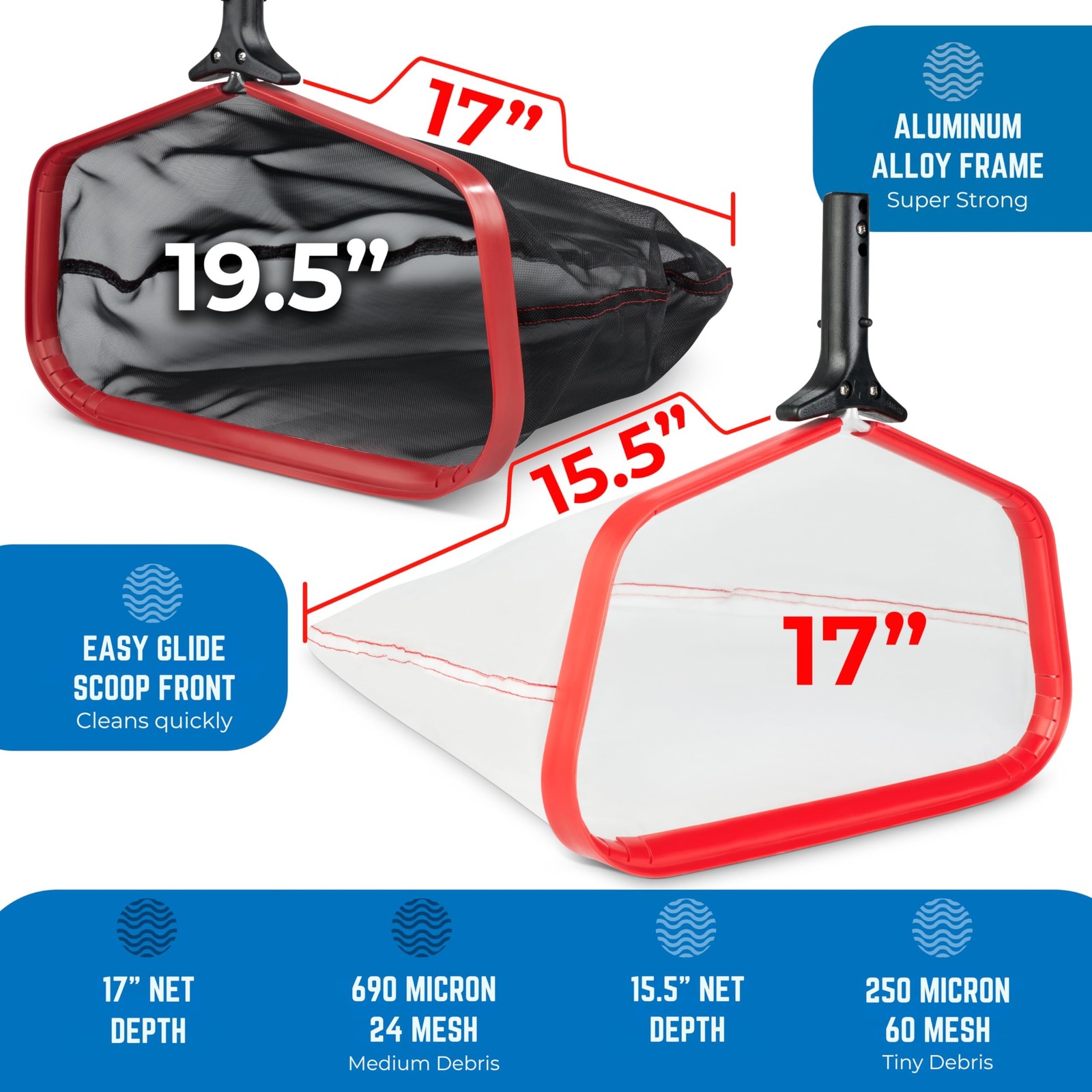 ProTuff 17&Prime; Silt Net Pool Skimmer for PROS – “490 Promise” Unl