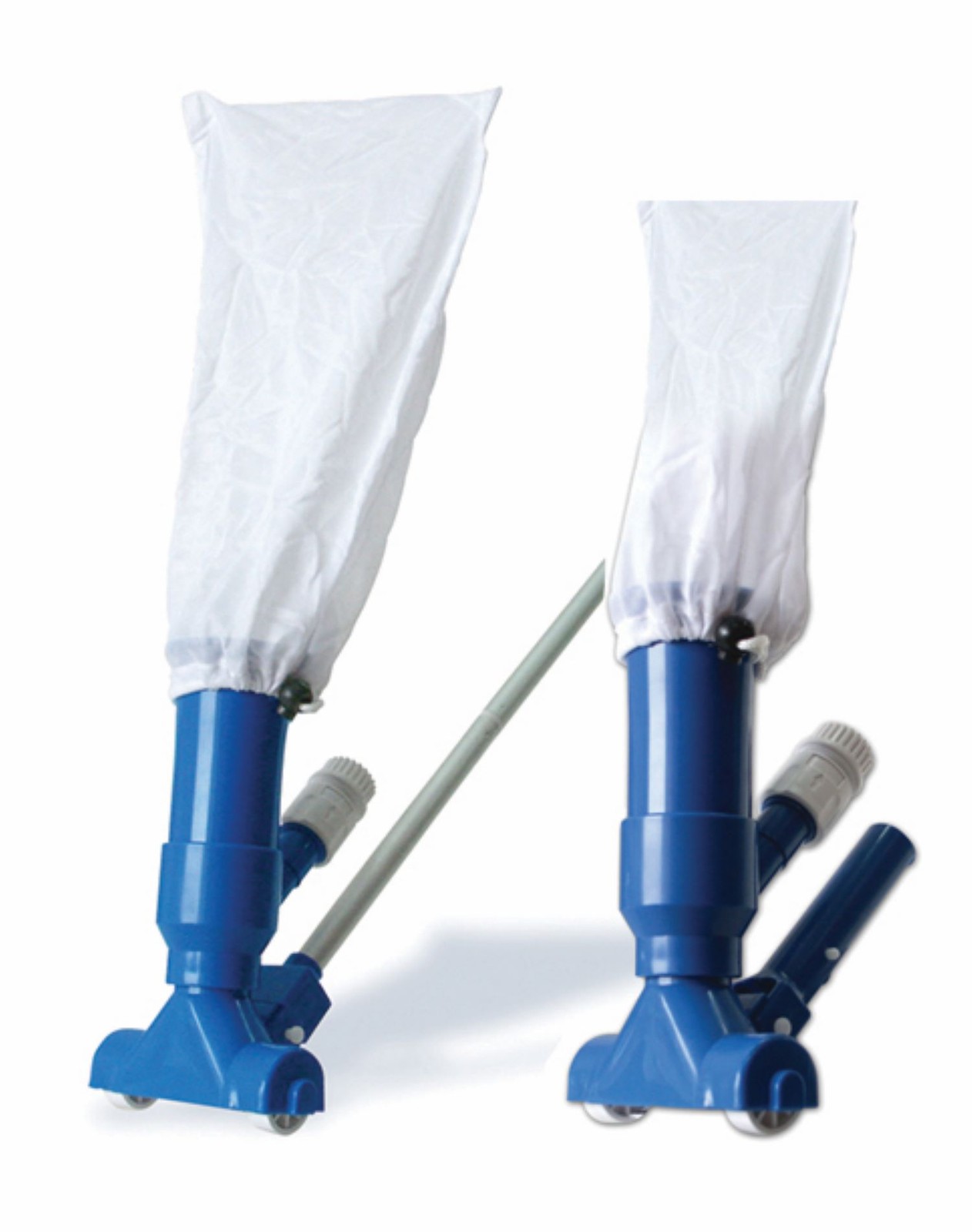 Swim Central Blue and White Mini Vacuum with Wheels for Spas and Kiddie Pools