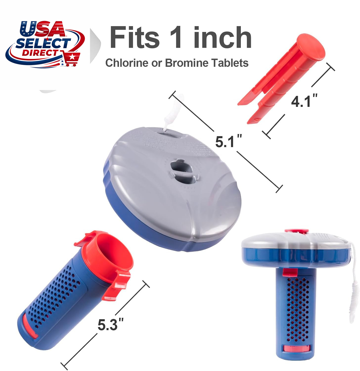 Pool Cleaning Kit with Brush, Skimmer Net, Pole, Floater & Test Strips