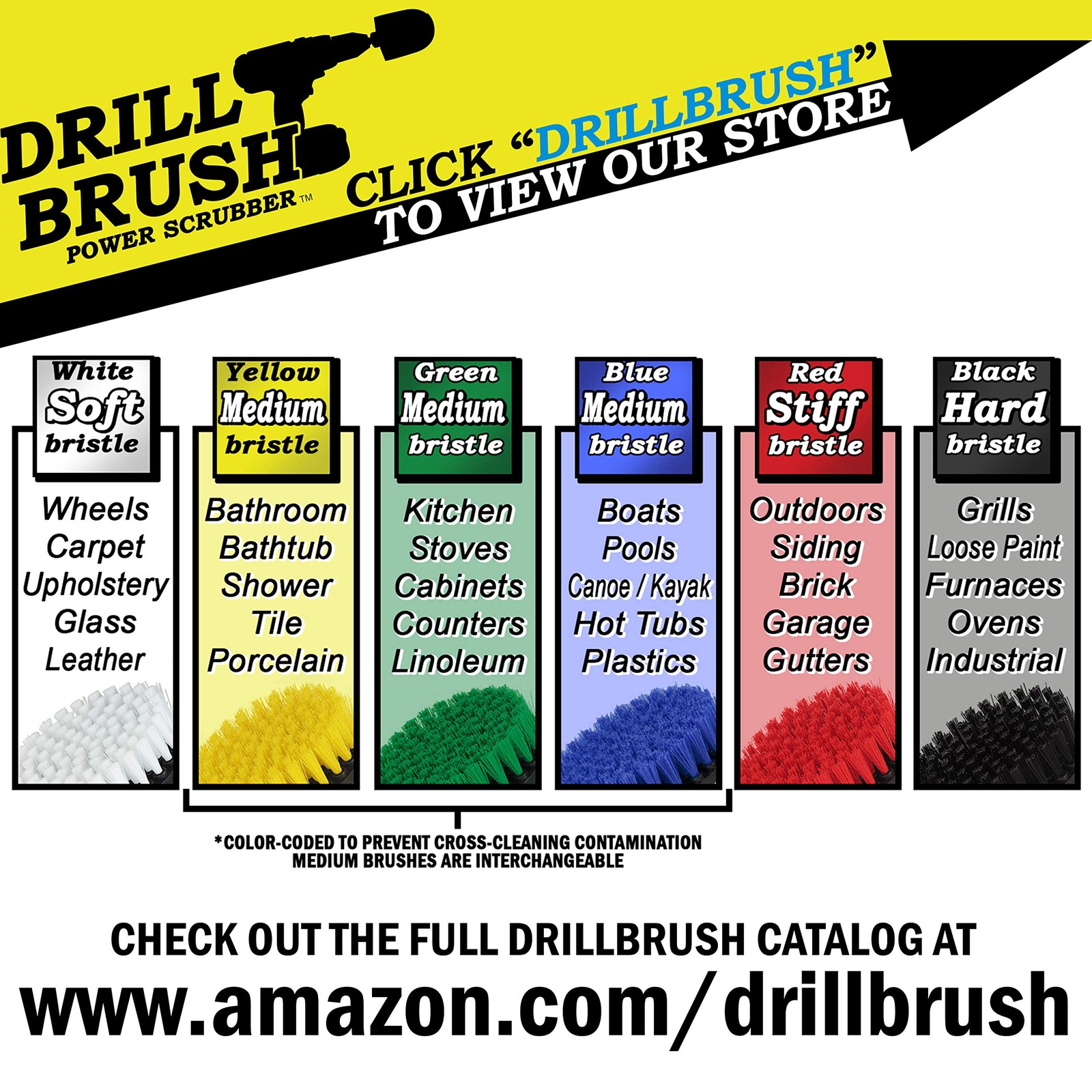 Outdoor Small Scrub Brush – Patio Cleaning Scrub Brush – Concrete Pools Clean…