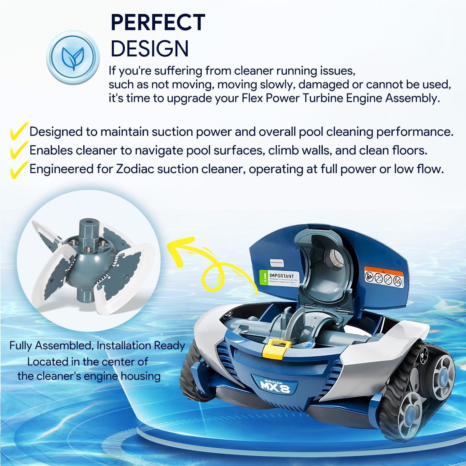 For Zodiac MX6/MX6EL Baracuda MX8 Pool Cleaner Engine Assembly Parts R0524900