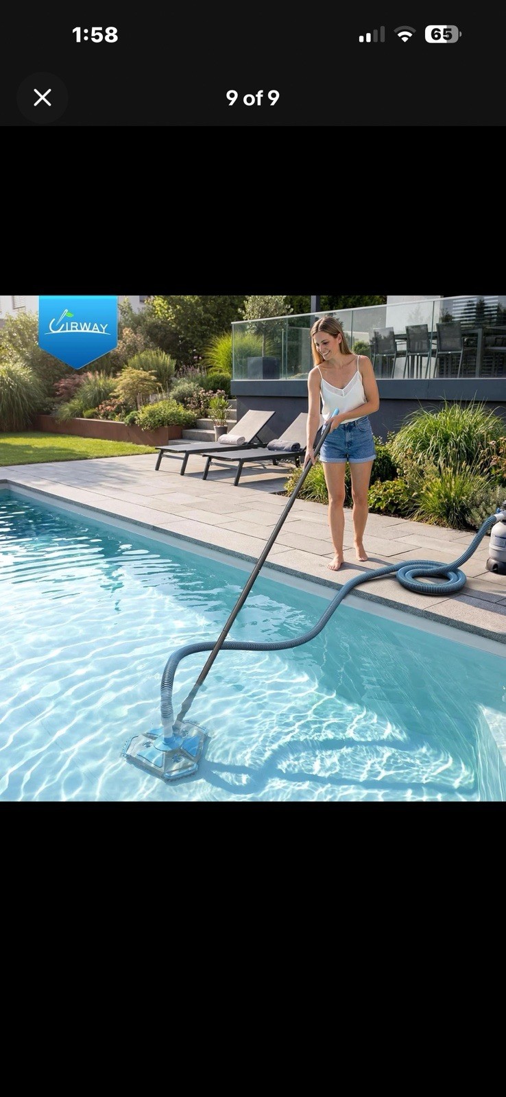 Upgrade Pool Vacuum Head with Side Brush & 360° Swivel Cuff, Heavy Duty Manual K