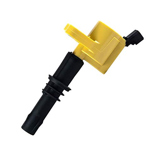 Set of 8 Yellow Straight Boot Ignition Coils Pack DG511 & Motorcraft Platinum