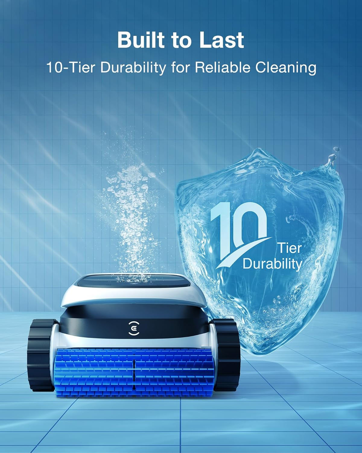 Ultramarine P1 Pool Cleaner Robot, 4800GPH Ultrapure Suction, Dual-Layer Filtrat