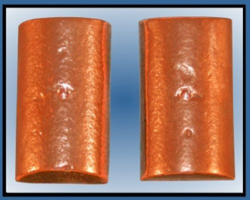 E402 Copper/Silver Replacement Electrode Bars, Half-round Type, Pair, 3&Prime; Long