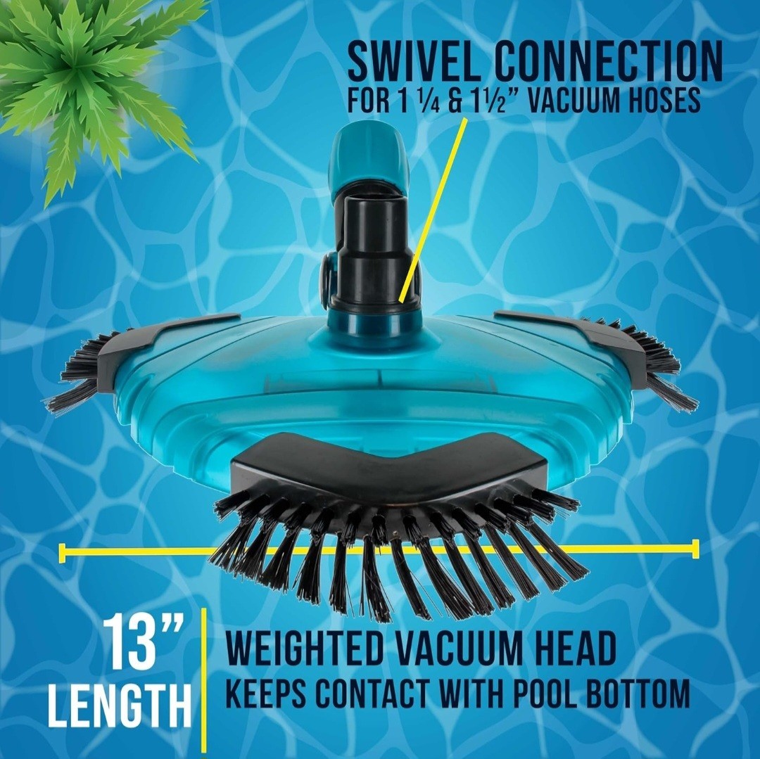 New Triangle Weighted Pool Vacuum Head with Side Brushes