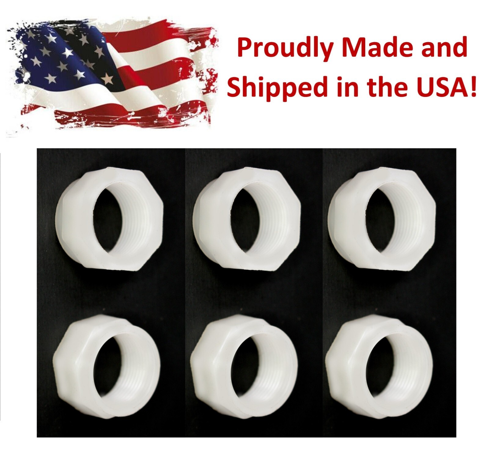 Feed Hose Nut Replacement For Polaris Cleaners 180 280 380 480 D15 D-15 6 Pack
