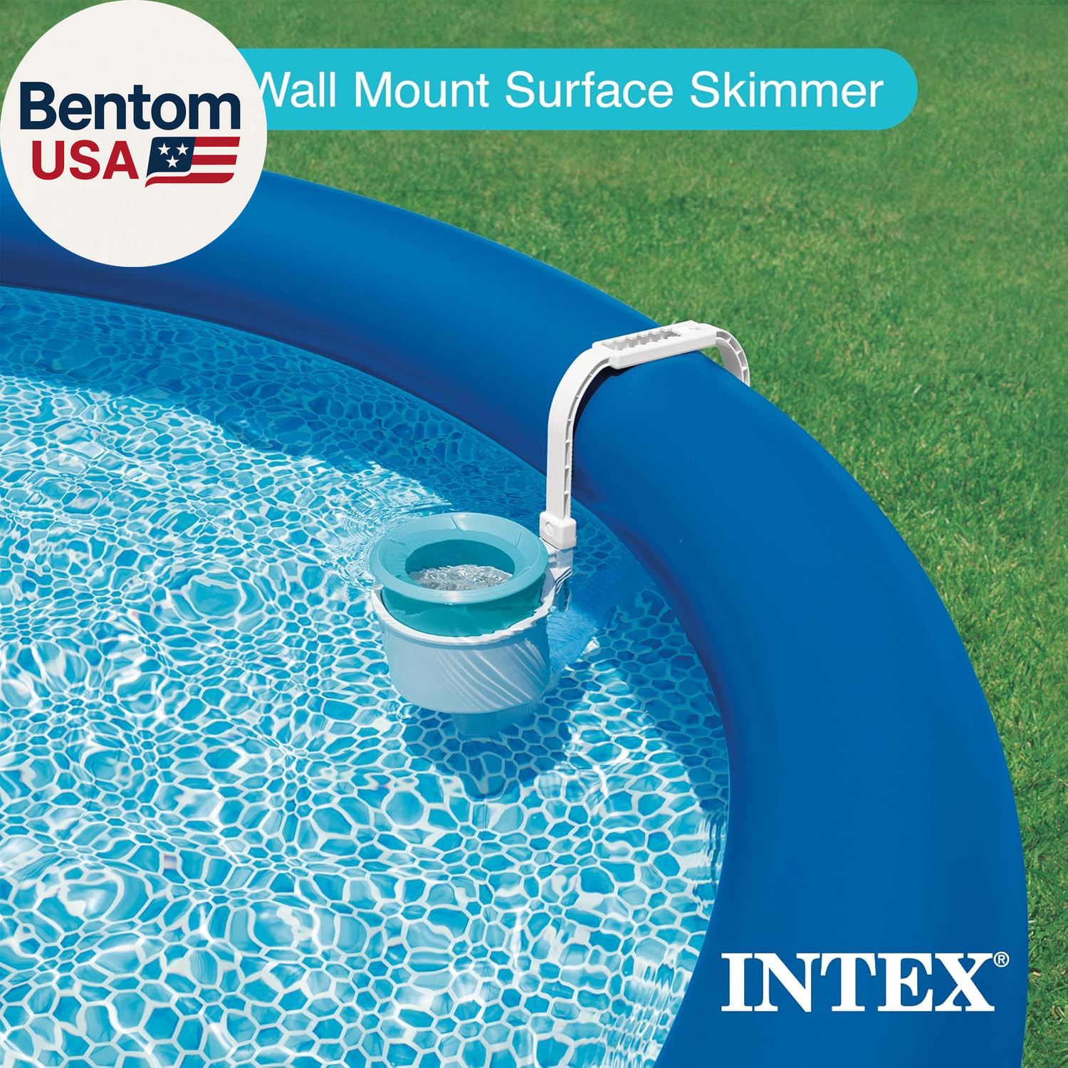 Deluxe Automatic Surface Skimmer Bundled with Maintenance Kit W/ Vacuum & Pole,
