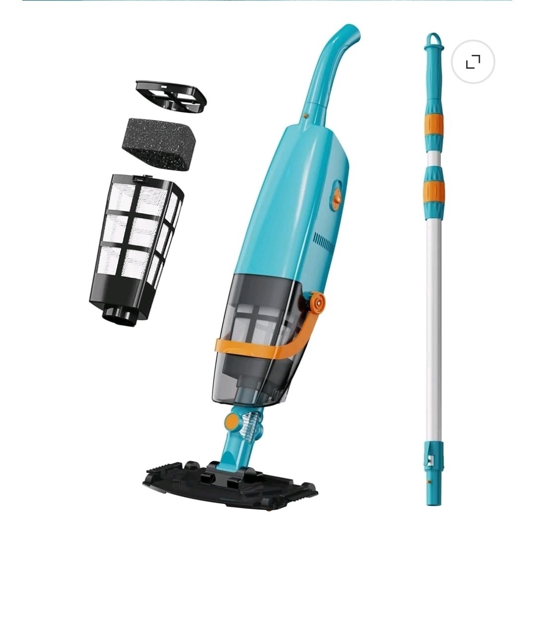 LVKE L2 Cordless Handheld Pool Vacuum Telescopic Pole 30W Strong Suction New