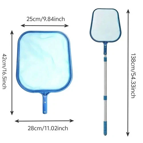 Heavy Duty Pool Skimmer Leaf Rake Net Cleaning Swimming Pool Fine Mesh Netting