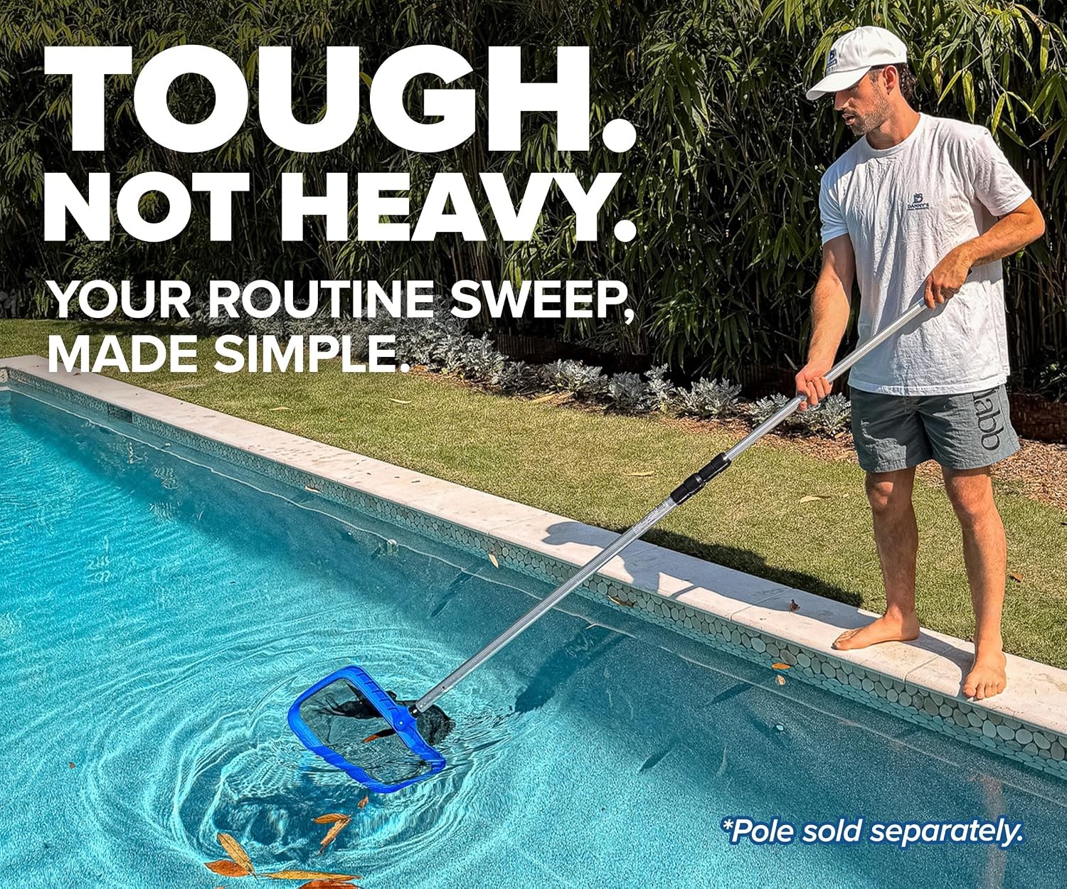 Pool Skimmer Net for Leaves – Leaf Rake Cleaning // Swimming – Heavy Duty