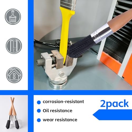 Parts Cleaning Brush Home and Auto Use Parts Cleaner Brush Solvent Black 6pcs