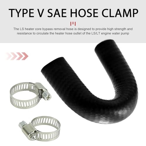 Car Hose with Clamp, Heater Core Crossover Coolant Bypass Hose Kit, Sealing