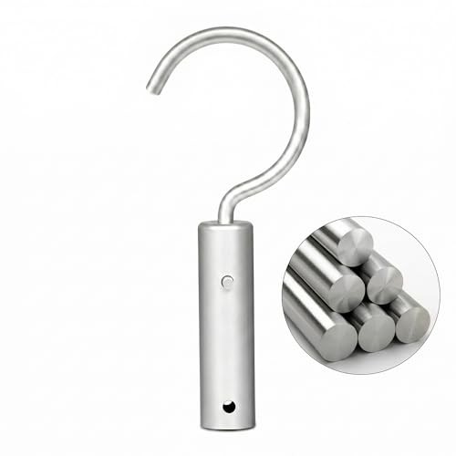 Hook for Robotic Pool Cleaners, Stainless Steel Pool Hooks for Poles silver