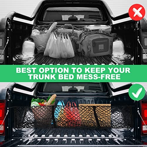 Cargo Net Trunk Bed Organizer for Ford/Dodge/GMC/Chevy 59 inches