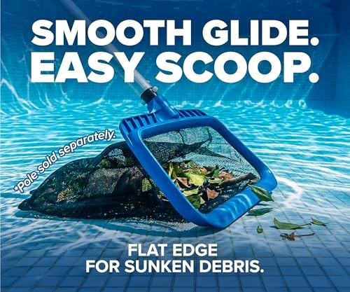 Danny&rsquo;s Pool Products Heavy Duty Pool Skimmer Net Leaf Rake for Cleaning
