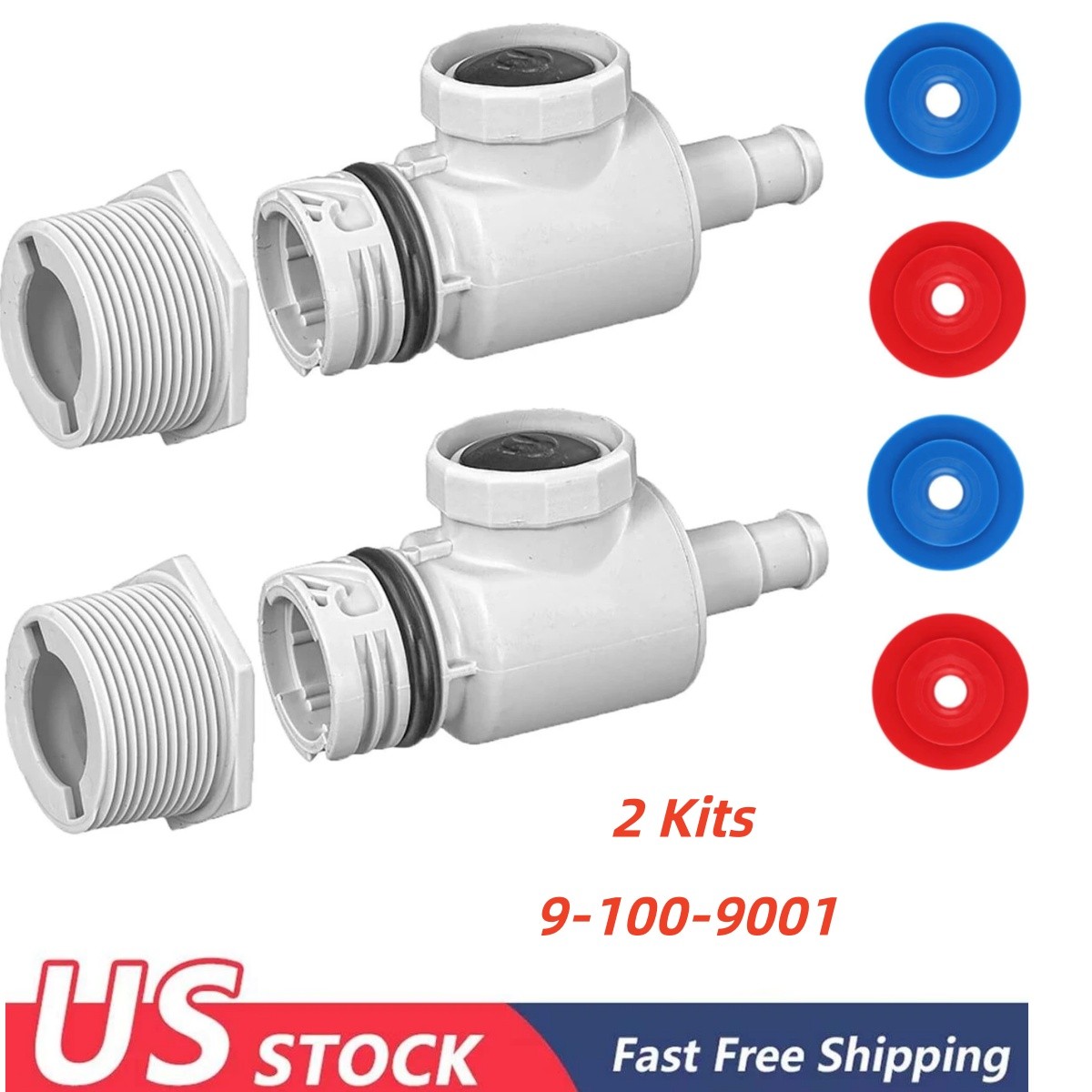 9-100-9001 GENUINE OEM PART Polaris UWF Wall Fitting Connector Assembly Quattro