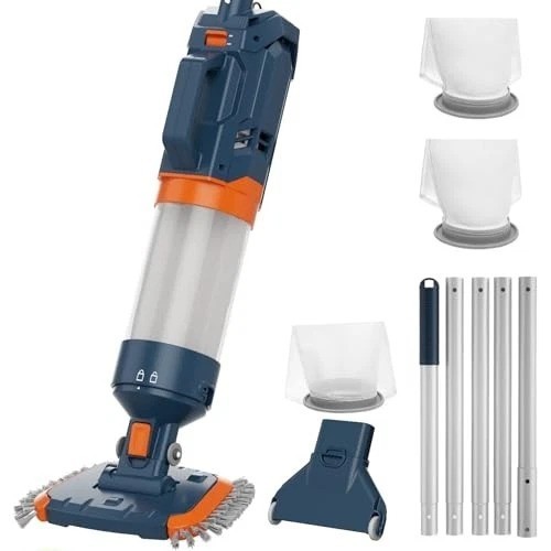 Cordless Pool Vacuum – Powerful Suction 18.9GPM, 100in Runtime, Ultra Fine Filte