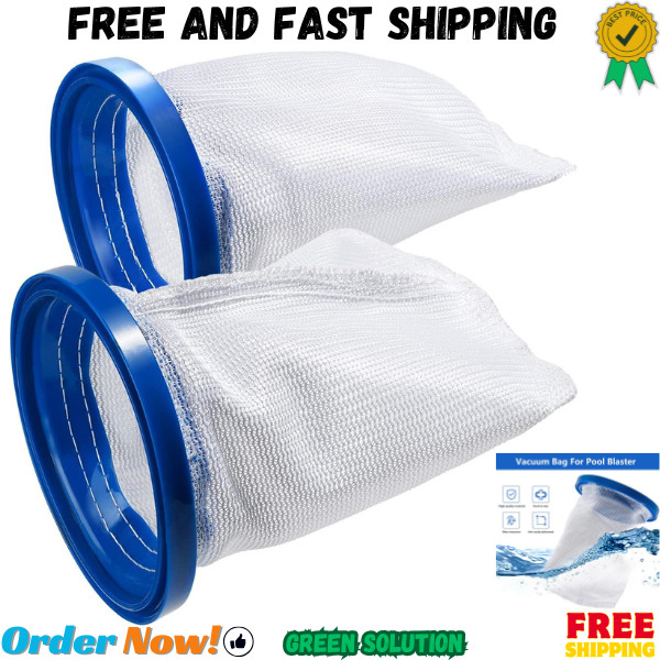2-Pack Pool Vacuum Cleaner Reusable Filter Bag for Pool Blaster Water Tech Max &