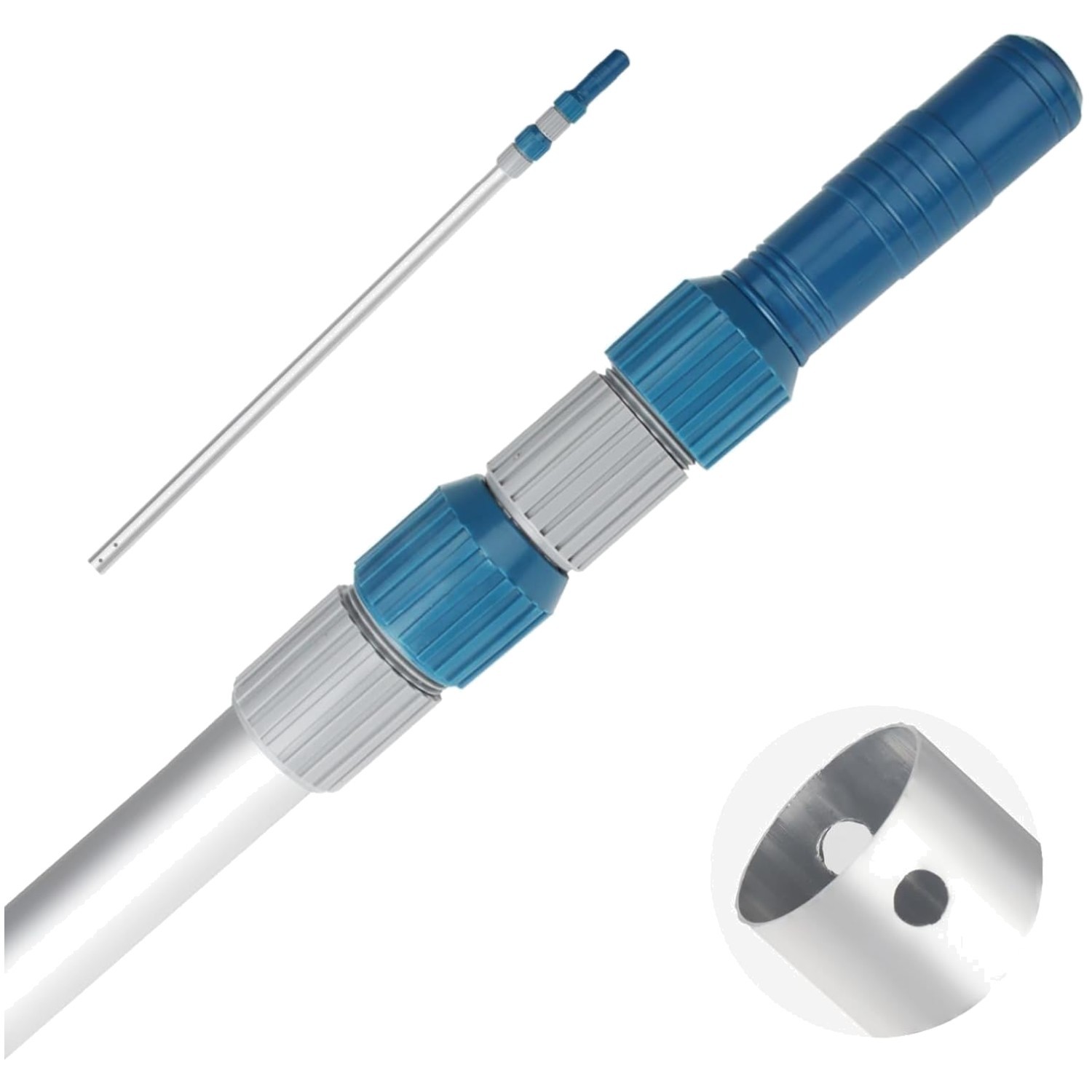 Heavy-Duty 12ft Aluminum Pool Cleaning Pole with Secure Lock