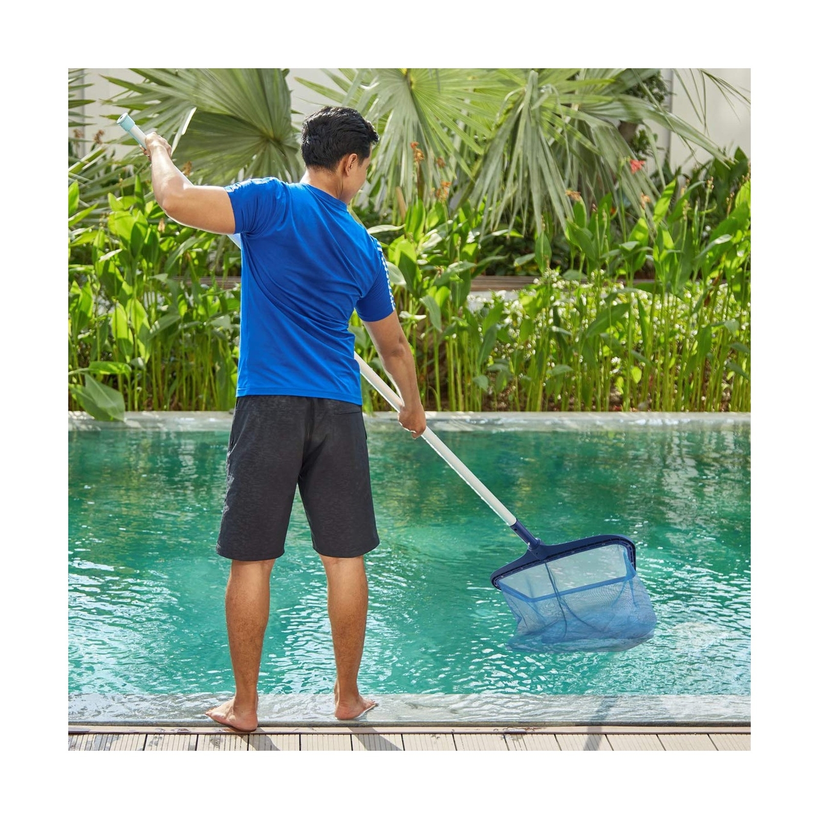 Stargoods Pool Skimmer Net, Heavy Duty Leaf Rake Cleaning Tool, Fine Mesh Net…