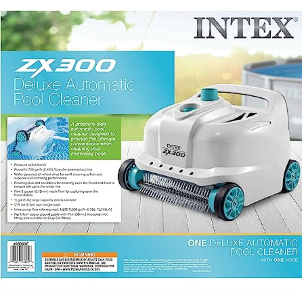 Intex 28005E 700 Gal Per Hour Pool Cleaner Robot Vacuum w/ 21 Ft Hose SWIMMING