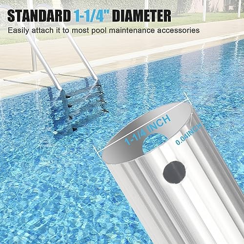 Professional 16 Foot Telescopic Aluminum Swimming Pool Pole – Attach 16ft