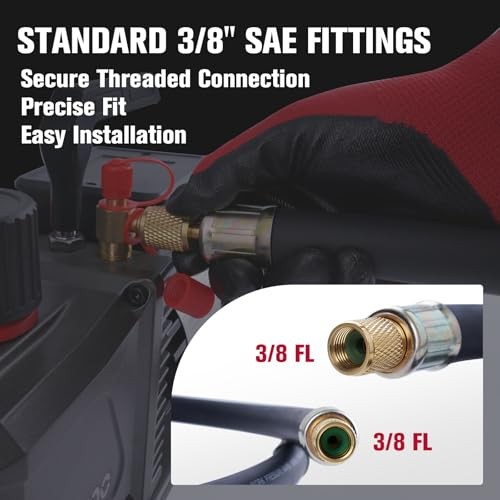 HVAC Vacuum Hose, 3/8&Prime; SAE, 72 in (6 ft) Refrigeration 3/8&Prime; SAE – 72 in (6 ft)