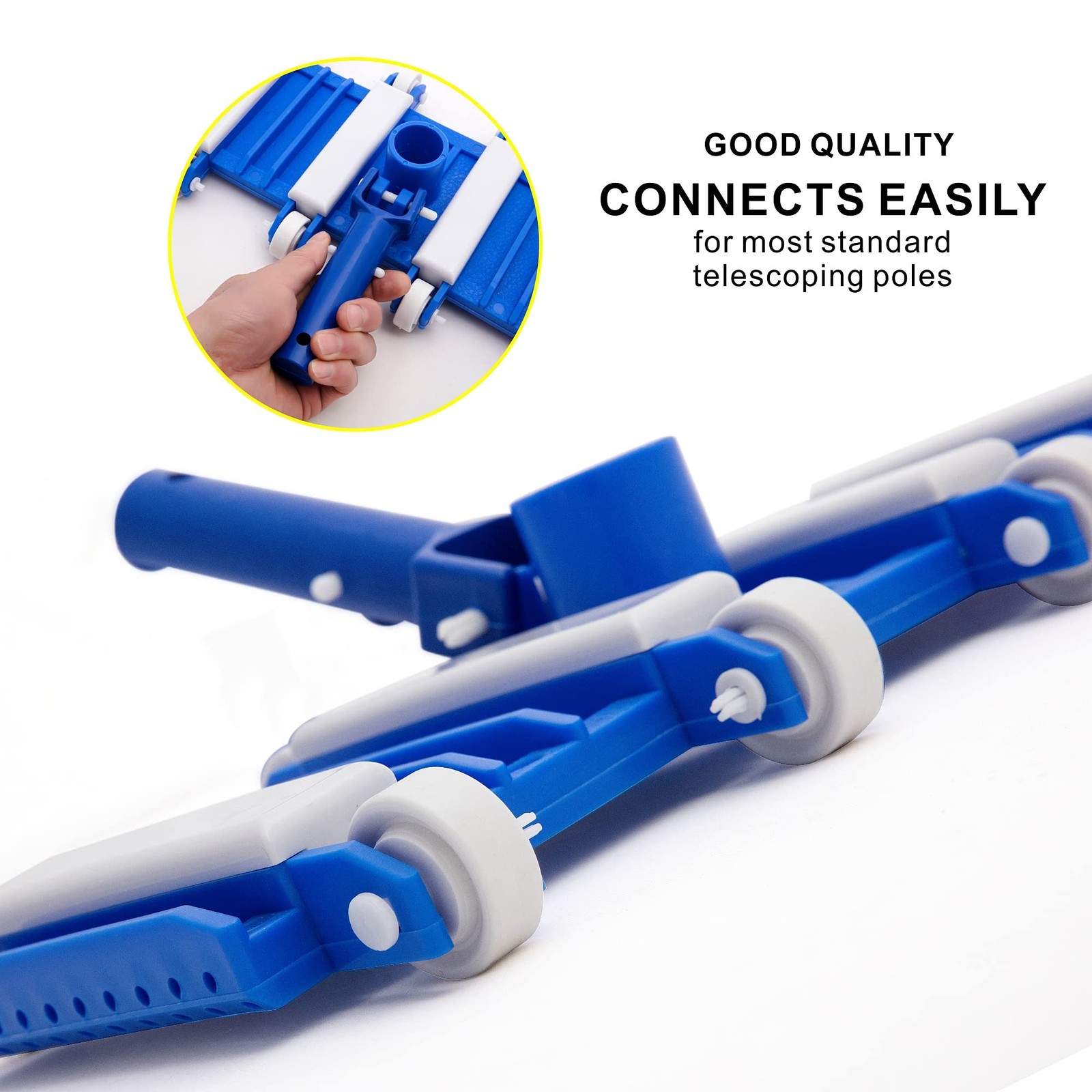 Pool Vacuum Head 14 » Heavy Duty with Wheels for Above Ground Inground