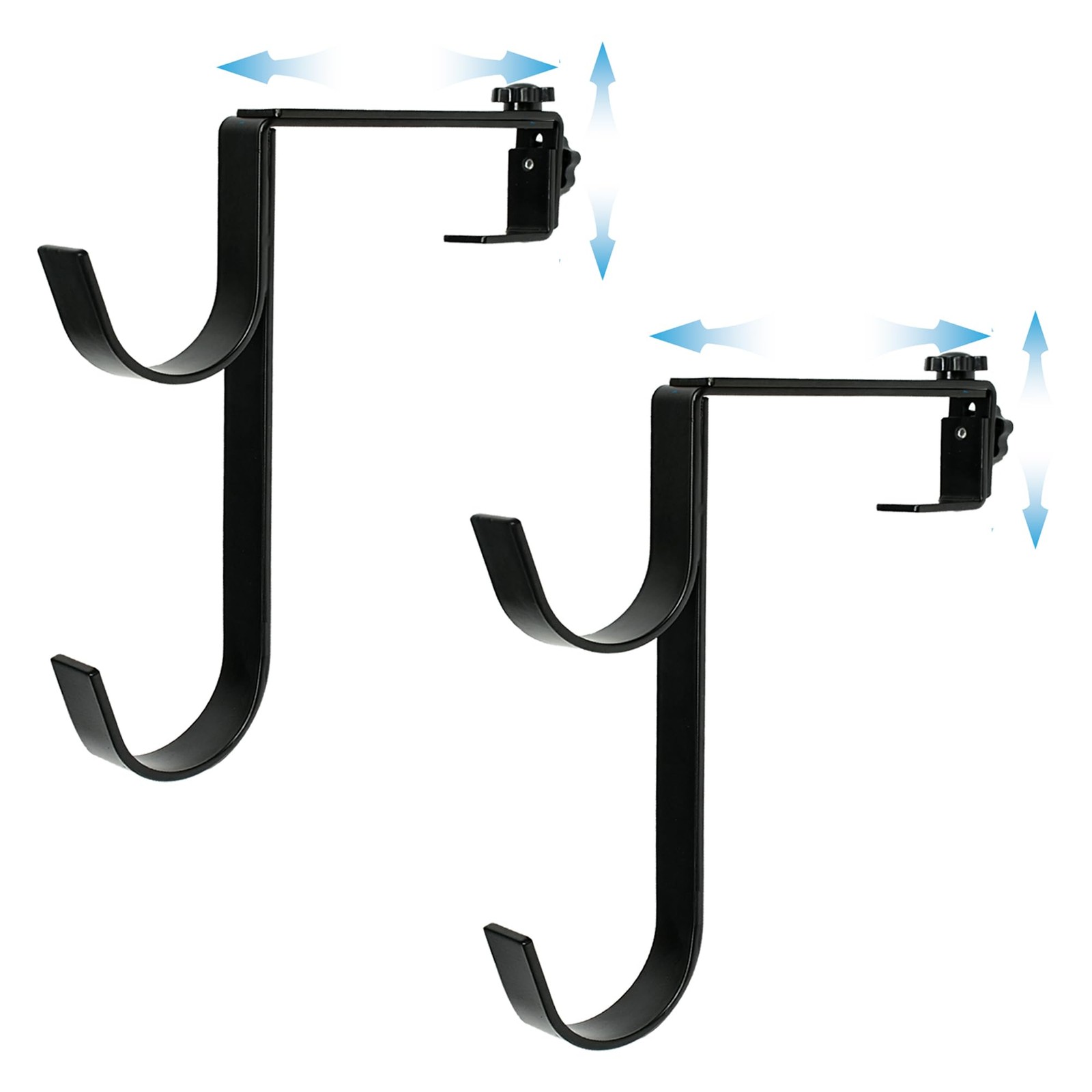 Metal Pool Pole Hangers for Above Ground Pool, Adjustable Double Hooks for Po…