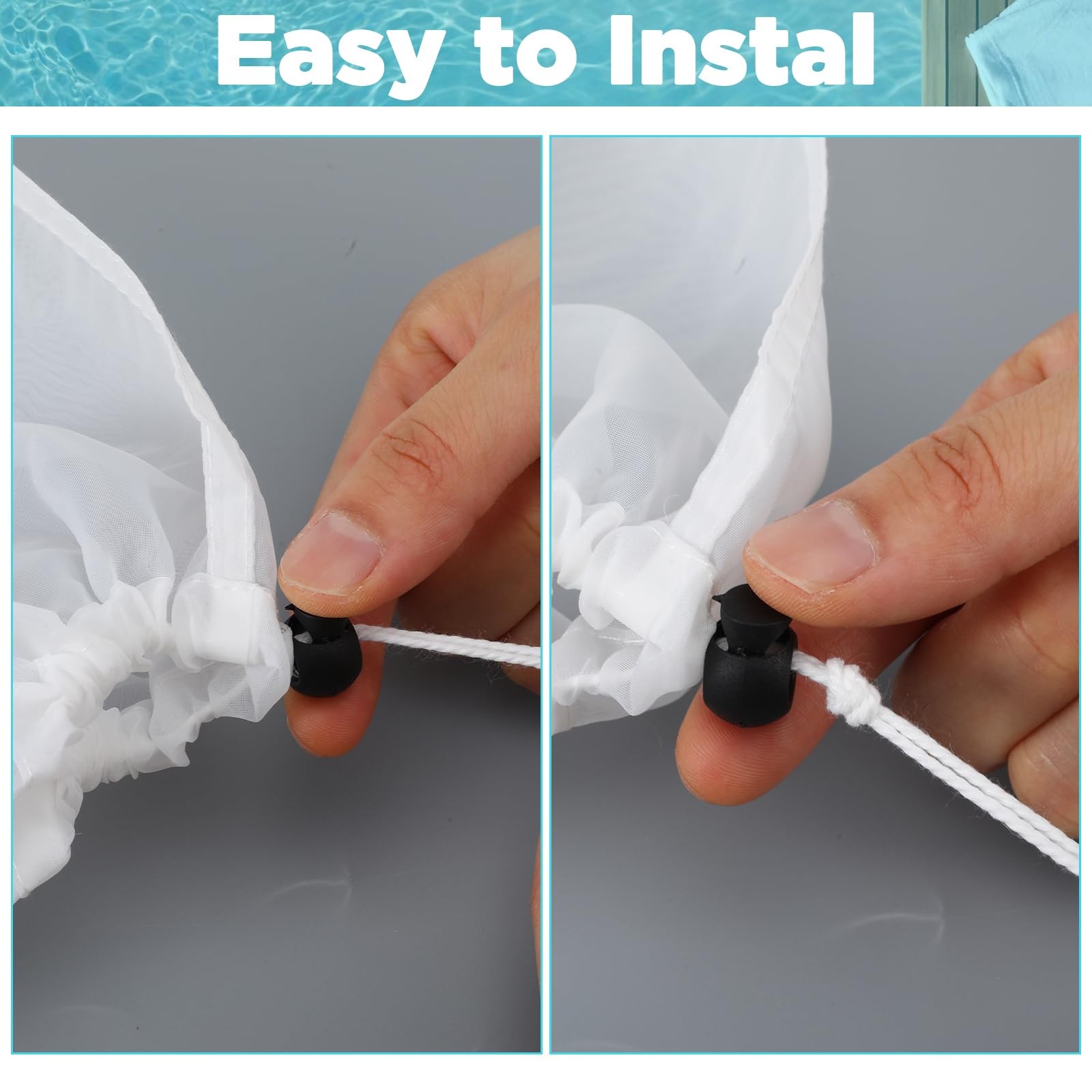 4pcs Pool Vacuum Bag 12.5X 9in Aquarium Mesh Bag Extra Fine Aquarium Filter M…