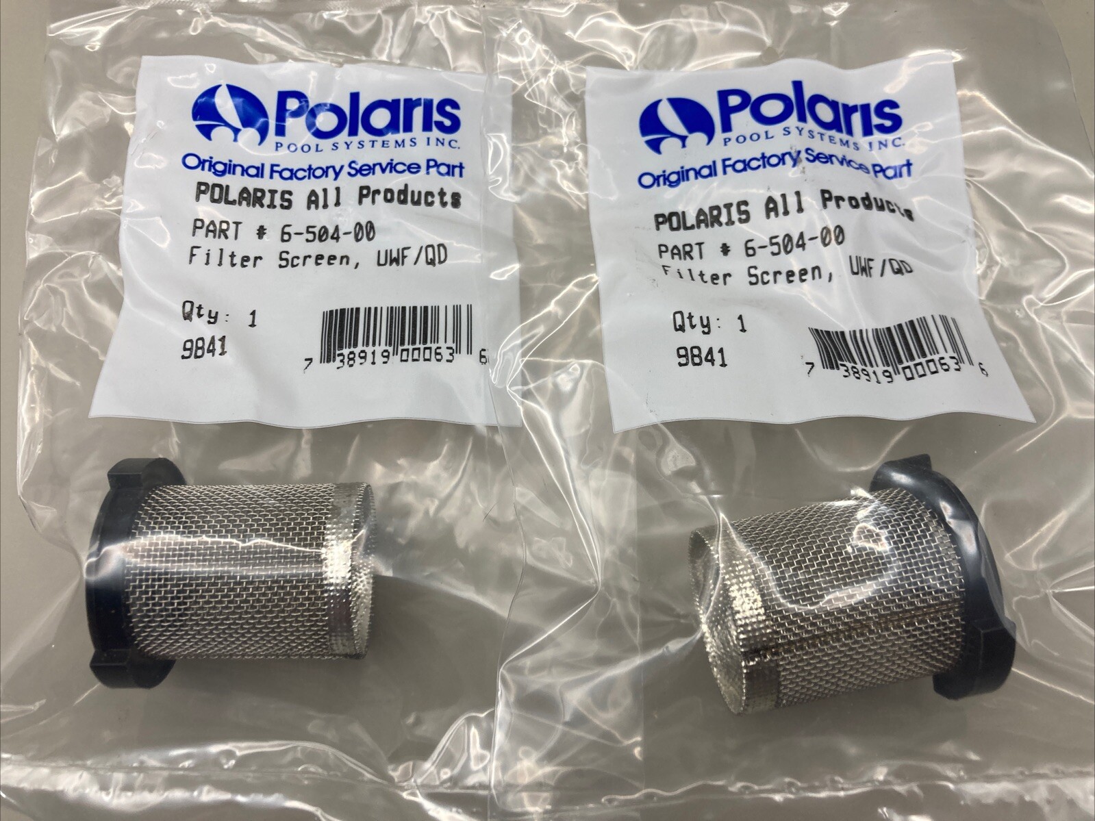 LOT OF 2 GENUINE Zodiac Polaris Filter Screen 65/165/180/280/360/380 6-504-00