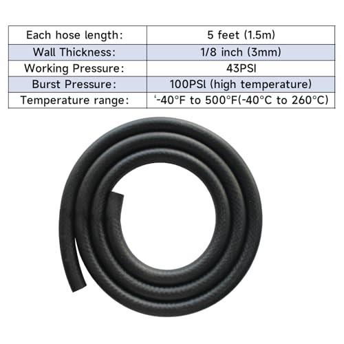 Silicone Vacuum Hose Automotive, size 1/8&Prime; 5/32&Prime; 3/16&Prime; 1/4&Prime; 5/16&Prime; 3/8&Prime;,