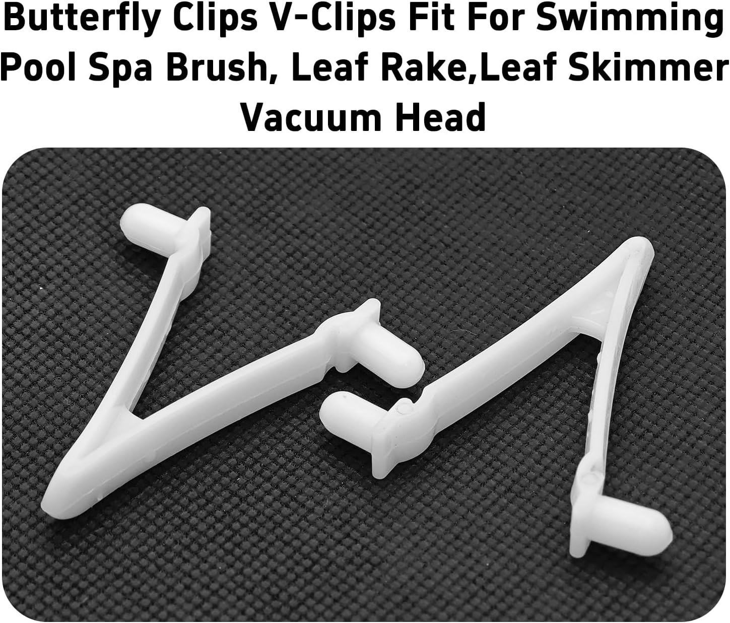 24PCS Pool Butterfly V Clips for Skimmer Net Vacuum Head Telescopic Pole Attachm