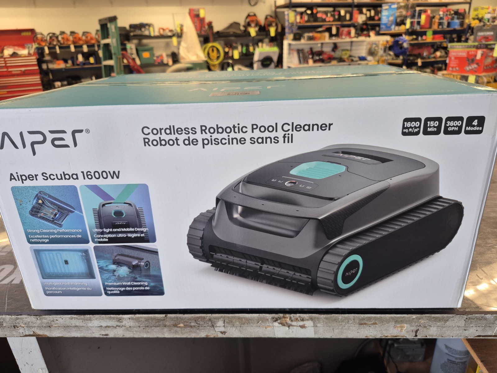Aiper Scuba 1600W Cordless Robotic Pool Cleaner, Lightweight 15.9 lb,
