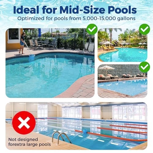 Telescopic Pool Pole 12ft – Heavy Duty Aluminum, Adjustable Skimmer & Cleaning T