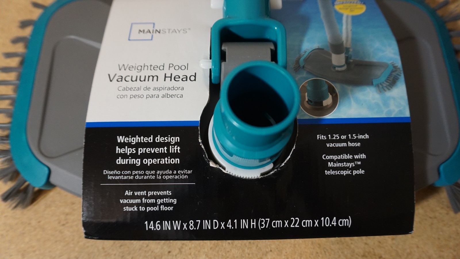 4x Weighted Pool Vacuum Head with Side Brush & Swivel Connection